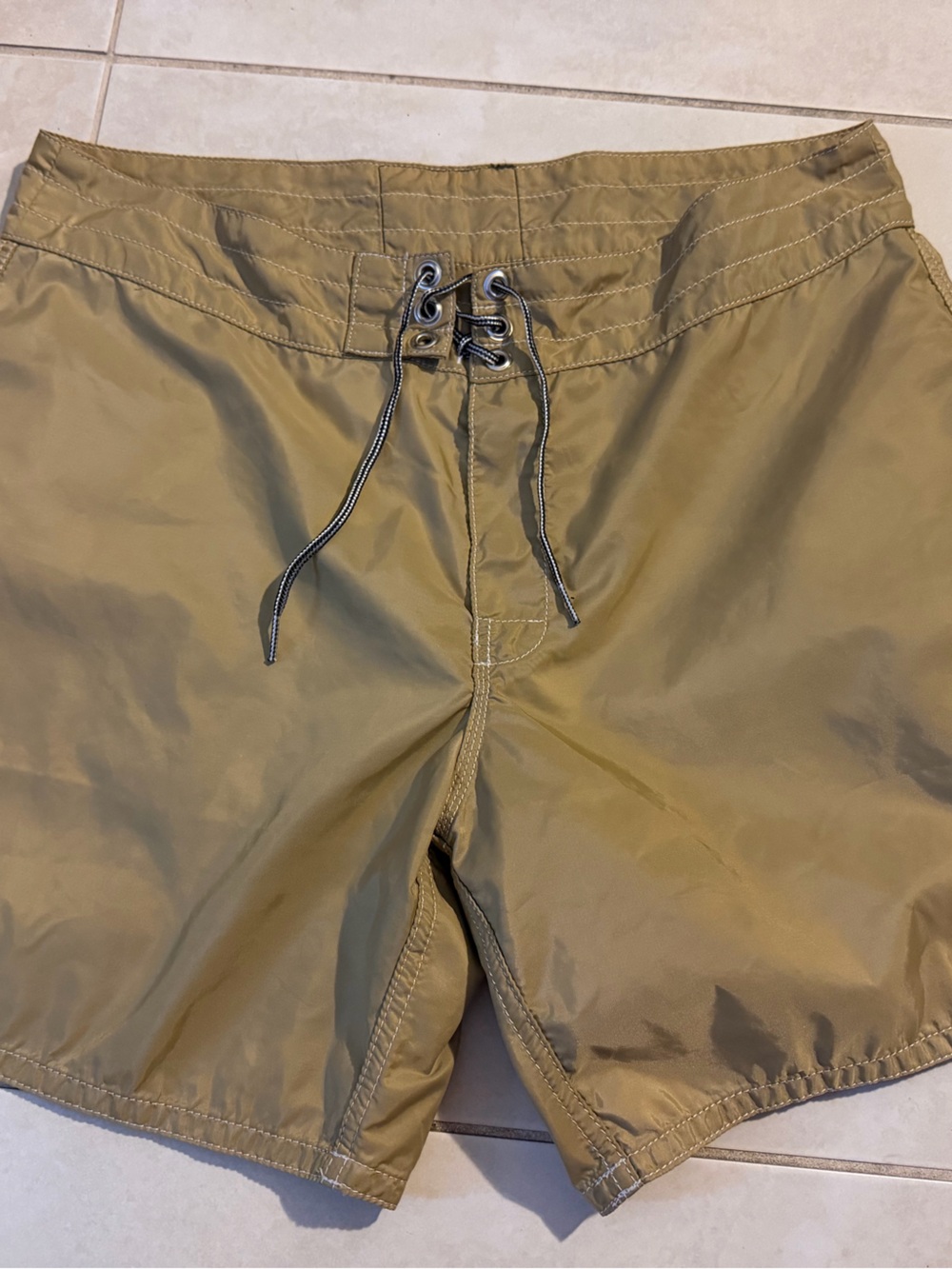 Birdwell Khaki/Tan Lace-Up Board Shorts